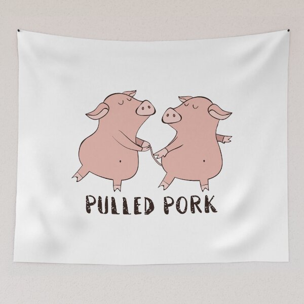 Item preview, Pulled Pork Funny Cute Pig T Shirt designed and sold by DreamyPanda.