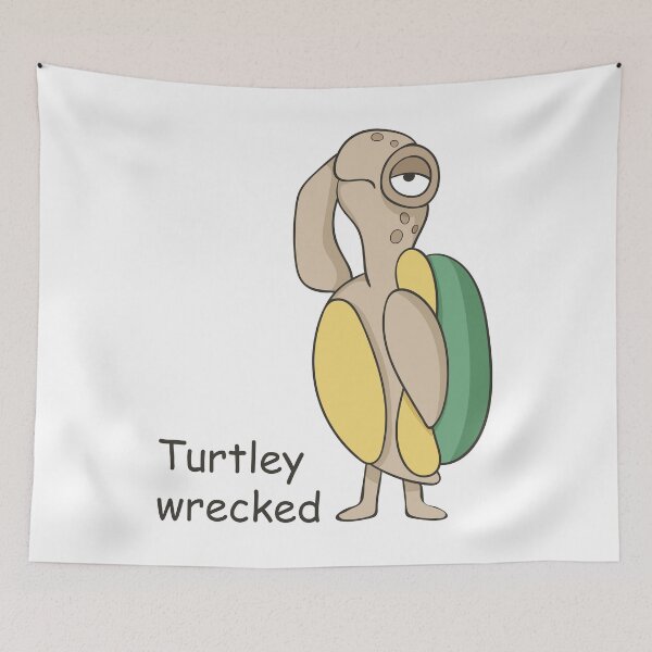 Item preview, Turtley Wrecked Funny Turtle Drinking T Shirt designed and sold by DreamyPanda.