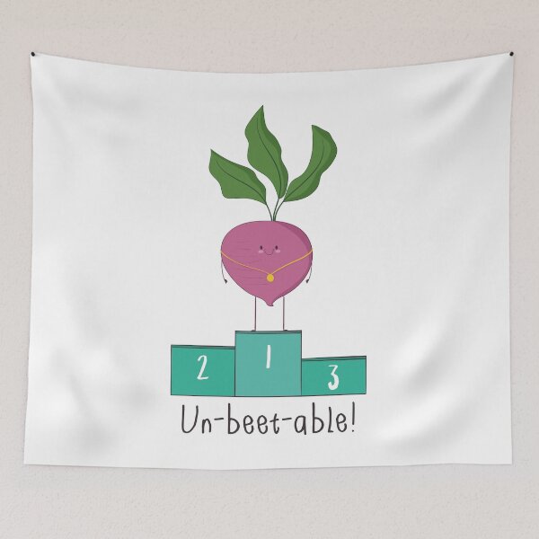 Item preview, Un-beet-able Funny Beetroot Vegetable Shirt designed and sold by DreamyPanda.