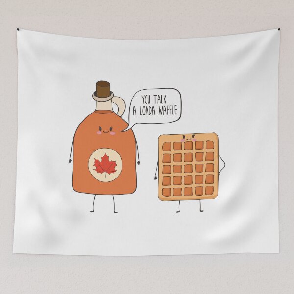 Item preview, You Talk A Loada Waffle Funny Waffle Shirt designed and sold by DreamyPanda.