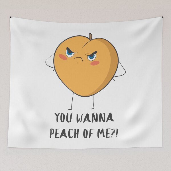 Item preview, You Wanna Peach Of Me Funny Fruit Shirt designed and sold by DreamyPanda.