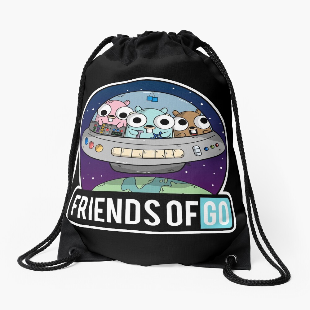 Friends of Go Drawstring Bag