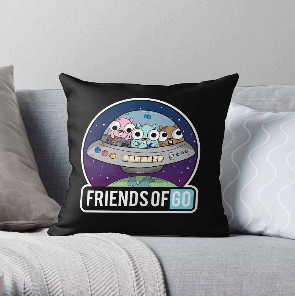 Friends of Go Throw Pillow