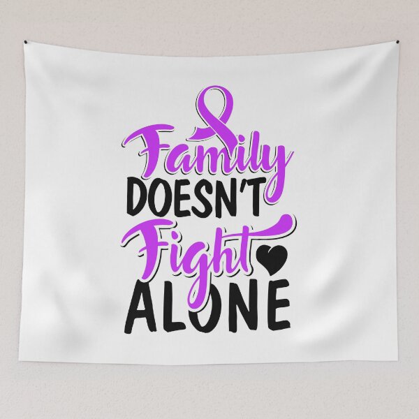 Item preview, Pancreatic Cancer Awareness Ribbon Purple Family Support design designed and sold by CreatedByHeidi.