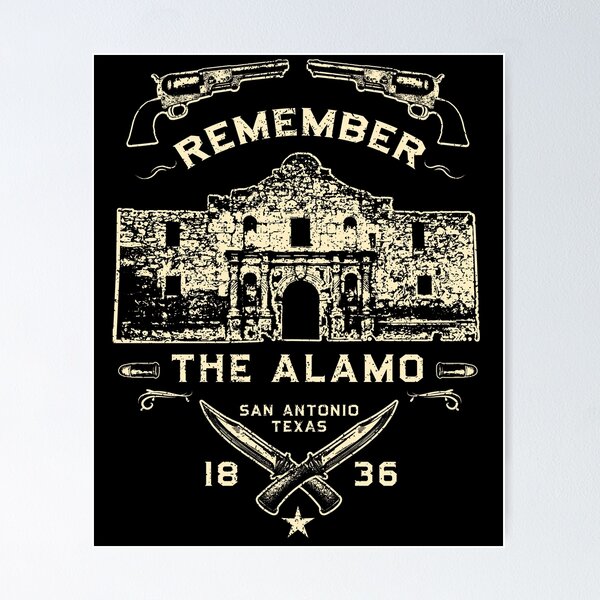 Vista previa del artículo con la obra «Recuerda El Alamo San Antonio Texas Pride», diseñado y vendido por bigraydesigns.