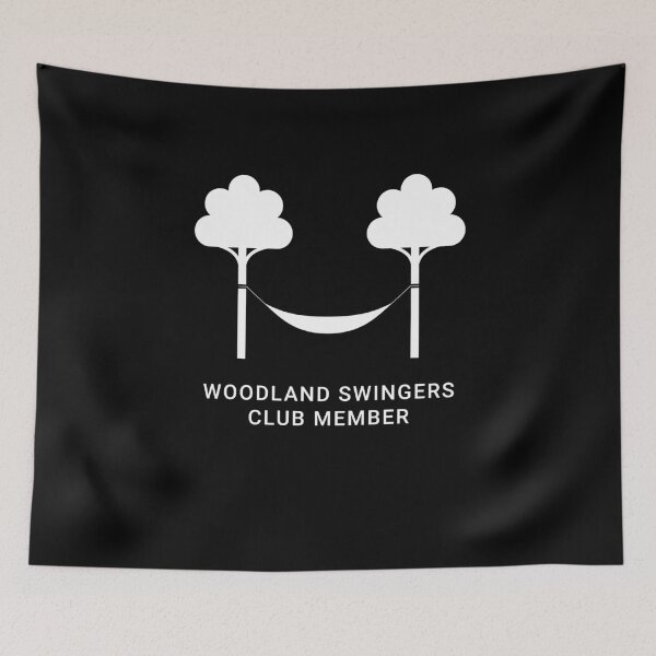 Item preview, Woodland Swingers - Hammock Club Member- Bushcrafter Design designed and sold by MadPanda.