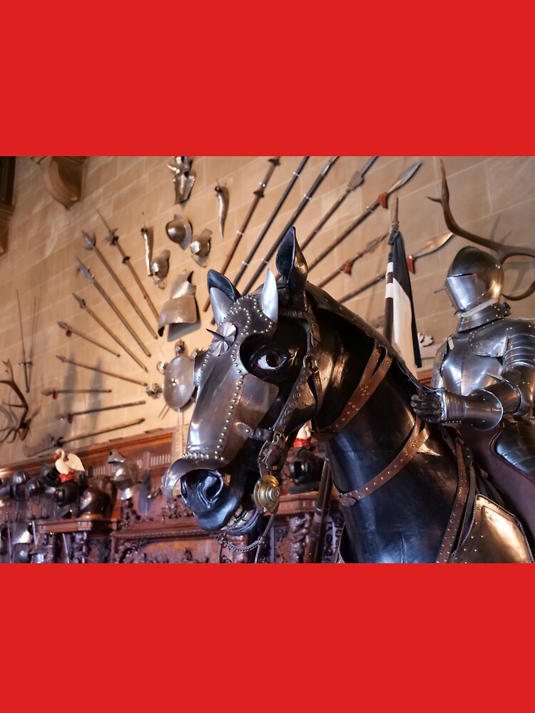 Thumbnail 7 of 7, Classic T-Shirt, Medieval armour of the horse at Warwick Castle designed and sold by santoshputhran.
