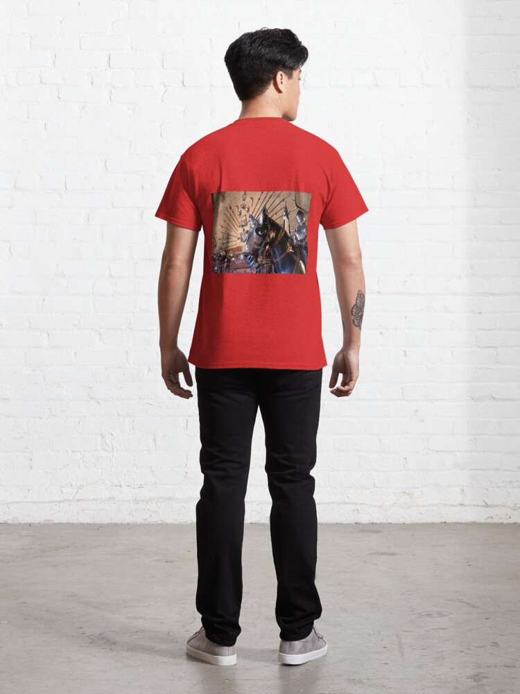 Thumbnail 3 of 7, Classic T-Shirt, Medieval armour of the horse at Warwick Castle designed and sold by santoshputhran.