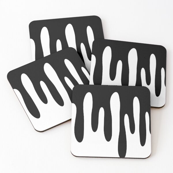 Item preview, Drippin’ Gooey Slime Black and White Graphic Pattern  designed and sold by MythicalMandala.