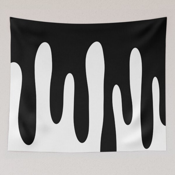 Item preview, Drippin’ Gooey Slime Black and White Graphic Pattern  designed and sold by MythicalMandala.