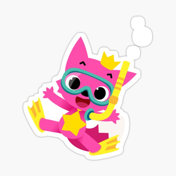 "Pink Fong Baby Shark" Sticker for Sale by balustore | Redbubble