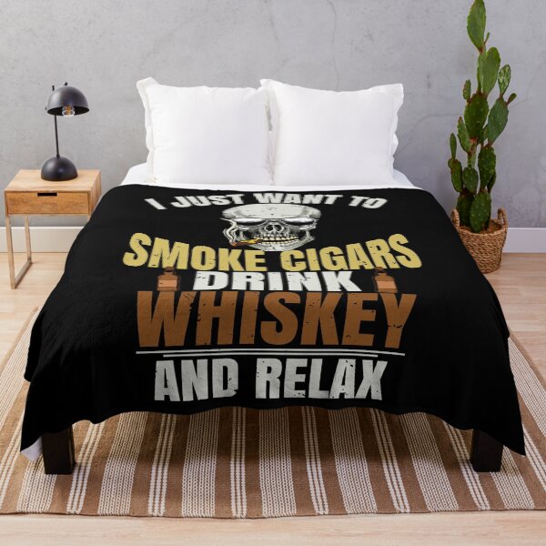 Item preview, I Just Want To Smoke Cigars And Drink Whiskey designed and sold by BiagioDeFranco.