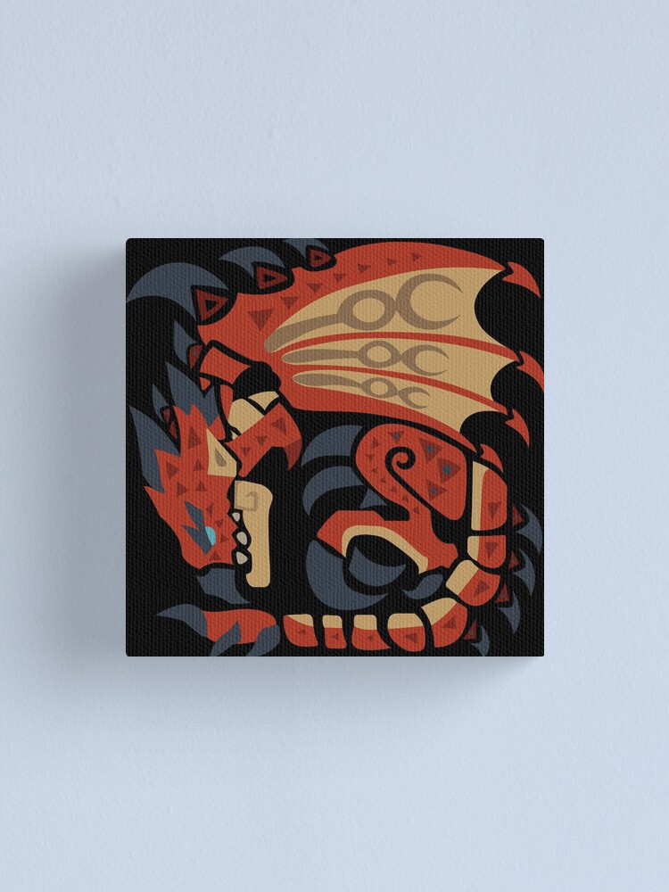 Rathalos MHW Canvas Print For Sale By Fantasylife Redbubble   Fcp,small,wall Texture,product,750x1000 