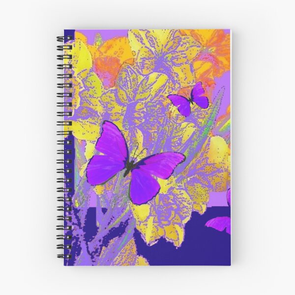 Item preview,  DRAMATIC LILAC PURPLE BUTTERFLIES FLORAL ART designed and sold by sharlesart.