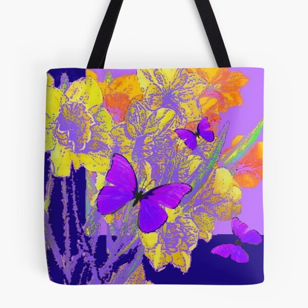 Item preview,  DRAMATIC LILAC PURPLE BUTTERFLIES FLORAL ART designed and sold by sharlesart.