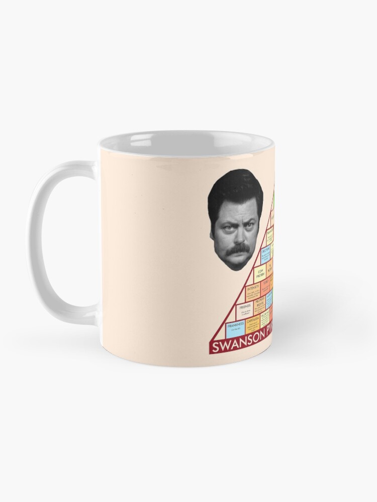 Alternate view of Ron Swanson's Pyramid Of Greatness Mug
