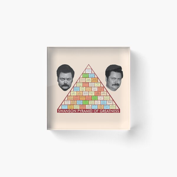 Ron Swanson's Pyramid Of Greatness Acrylic Block