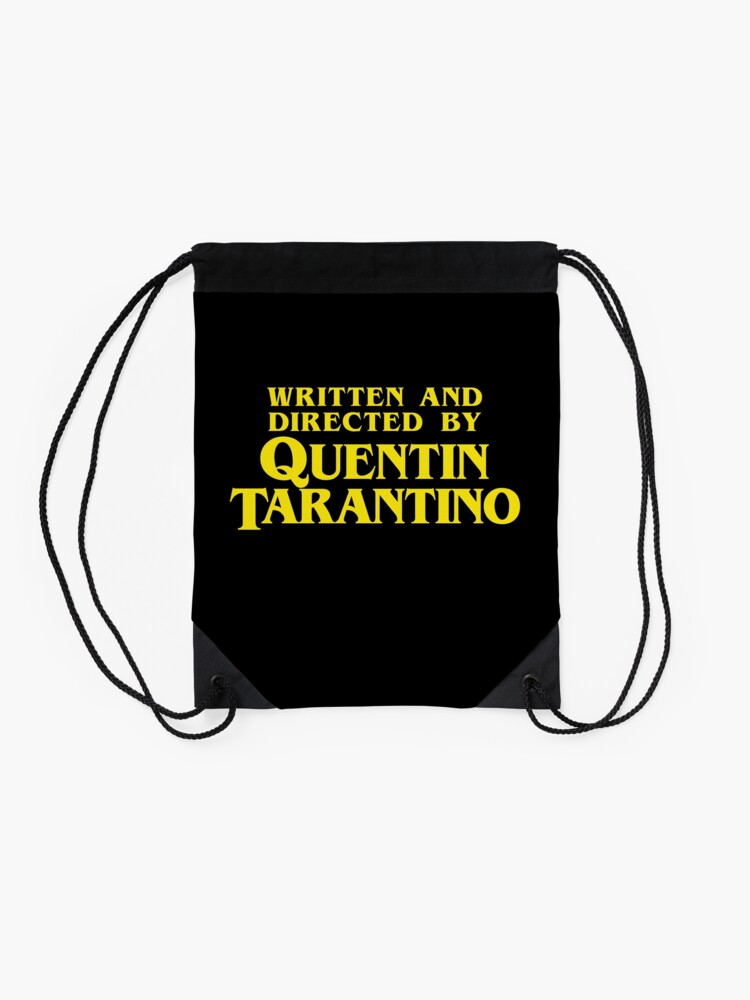 Alternate view of Written and Directed by Quentin Tarantino Drawstring Bag