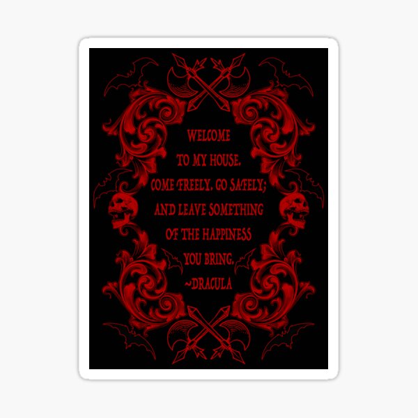Dracula Quote Sticker