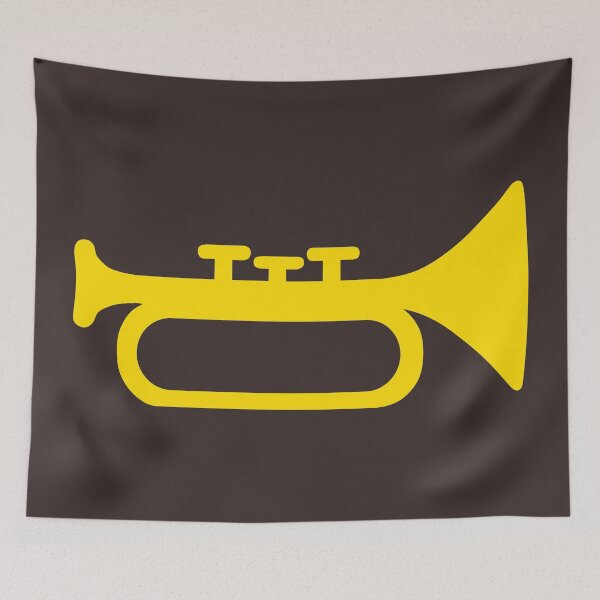 Item preview, Monochrome Yellow Clipart Trumpet Icon designed and sold by Dator.