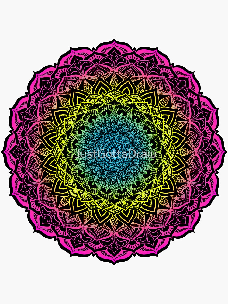 Pan Pride Mandala Sticker For Sale By Justgottadraw Redbubble