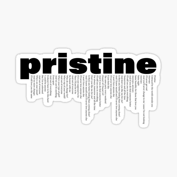 SNAIL MAIL PRISTINE LYRICS Sticker