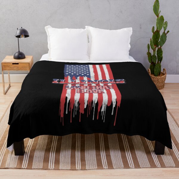 Item preview, Illinois Patriotic Distressed Design of American Flag With Typography - Land That I Love designed and sold by kritwanblue.