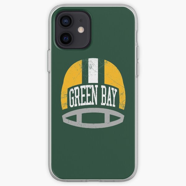 Green Bay Retro Helmet - Green iPhone Soft Case