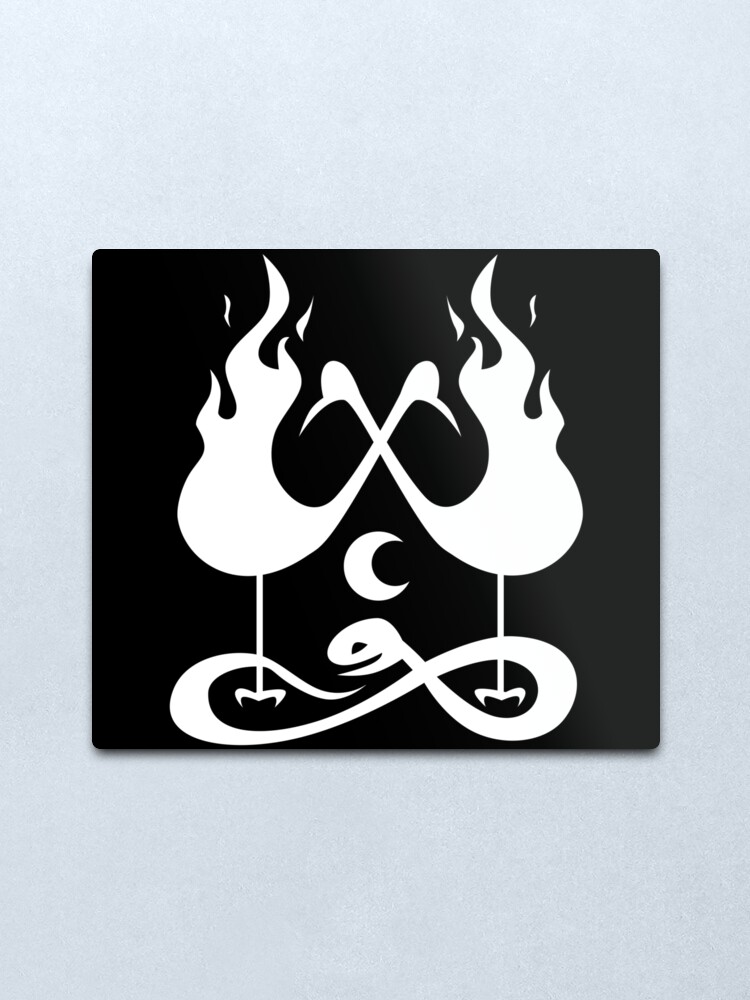 One Piece Wano Symbol White Metal Print By Migi Desu Redbubble