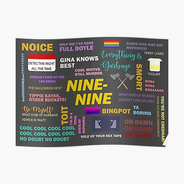 Brooklyn 99 Quotes Posters Redbubble