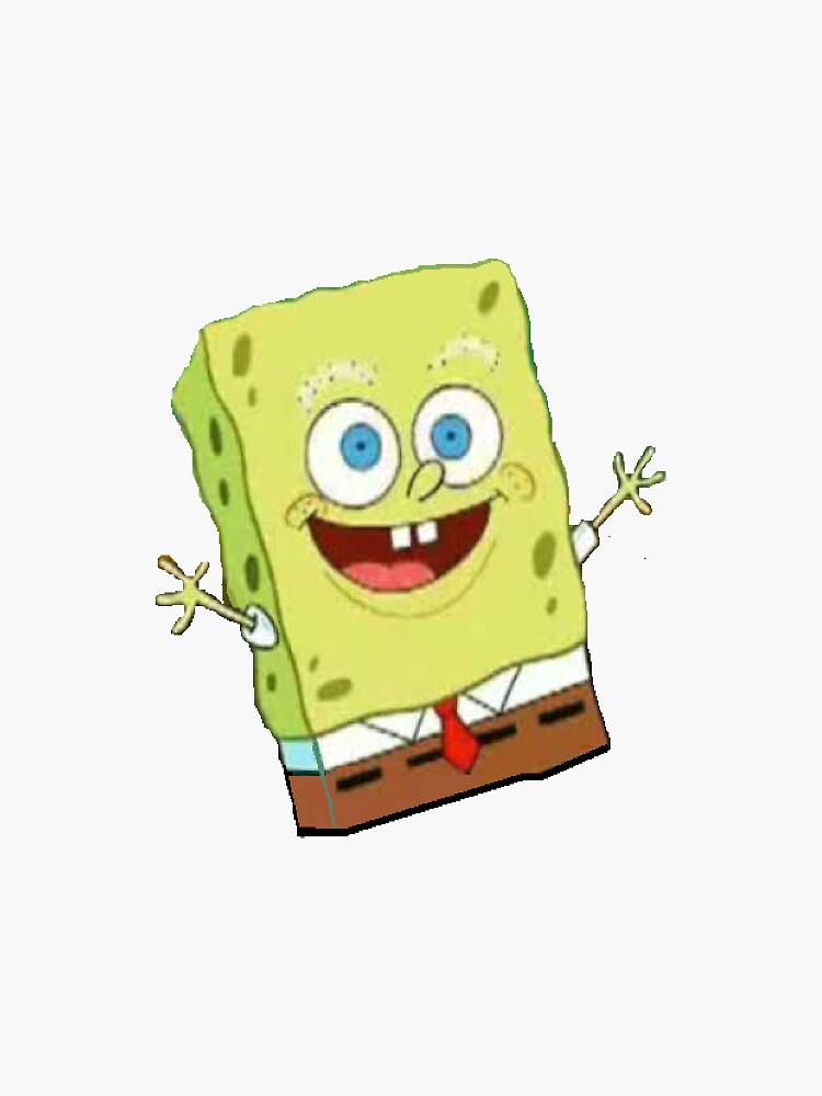 "Spongebob Eyelashes " Sticker for Sale by alexisrappaport Redbubble