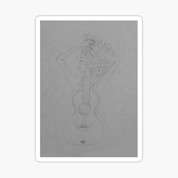 The Man's Guitar Sticker