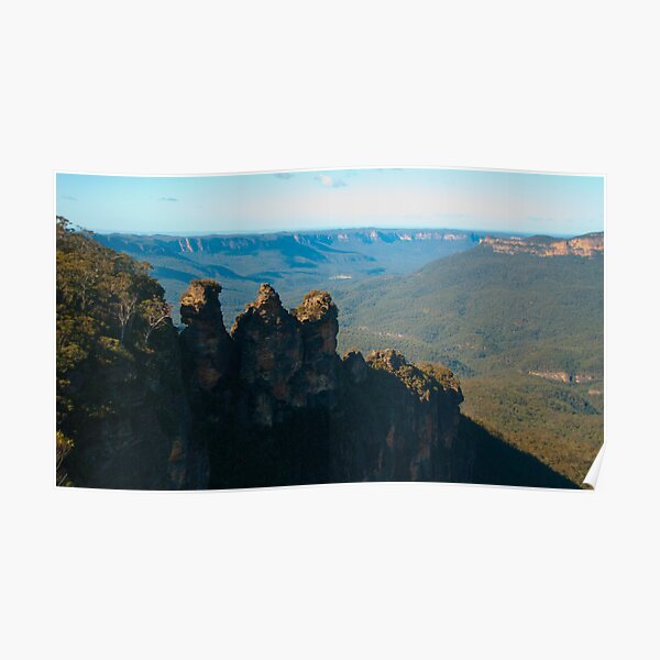 Three Sisters including Valley Background Poster