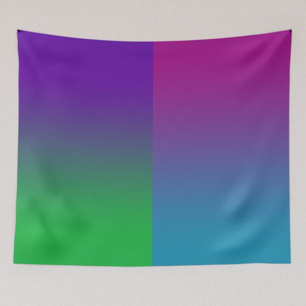 Item preview, Deep Gradient Mi-Parti (Half And Half) Design! (Purple, Green, Pink, and Blue) designed and sold by KelseyLovelle.