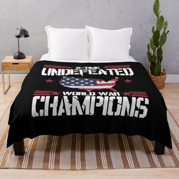 Item preview, 2 time Undefeated World War Champions Patriotic US American Flag designed and sold by alenaz.