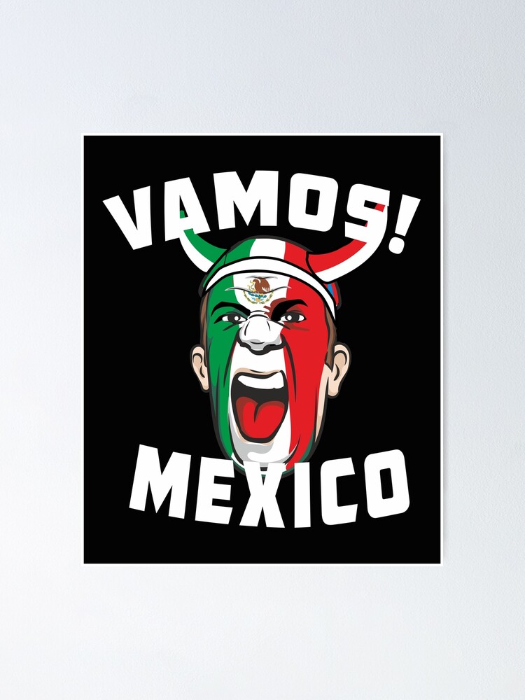 Mexican Soccer Mexico Flag Jersey Football Fans Poster