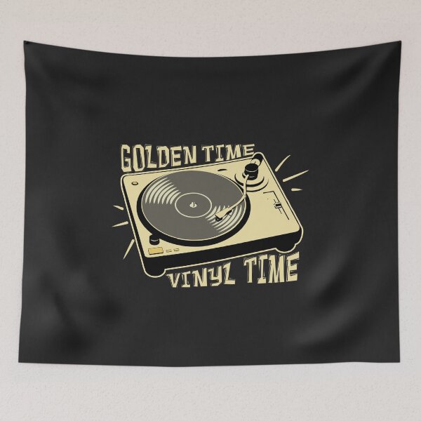 Item preview, Golden time is vinyl time old retro vinyl record player design lover gift  designed and sold by alenaz.