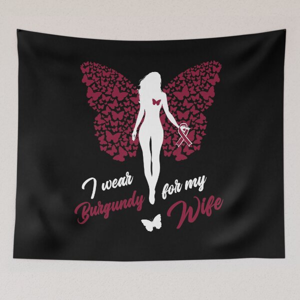 Item preview, I Wear Burgundy For My Wife Support Awareness designed and sold by ZNOVANNA.
