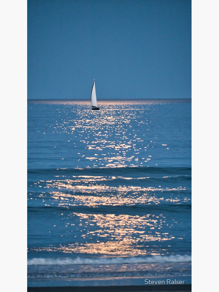 "Moonlight Sail , Ogunquit Beach, Maine" Sticker for Sale by ralser