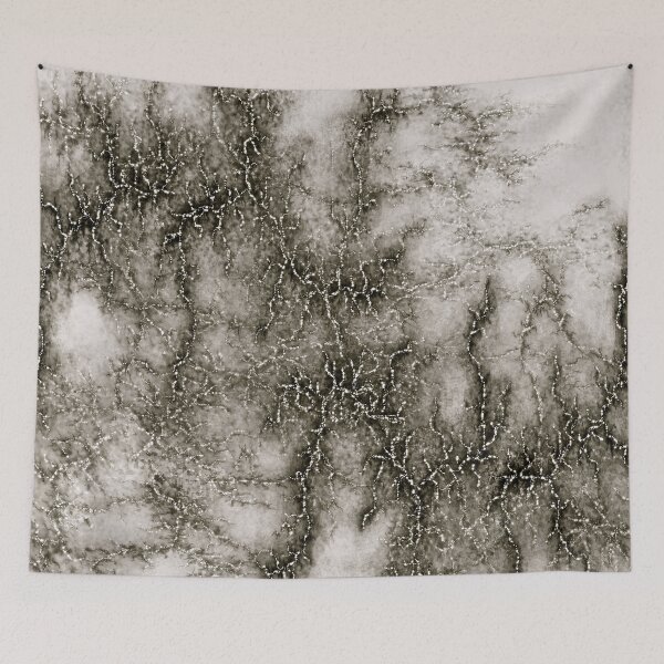 Item preview, Gray Abstract Marble Pattern Black And Silver Veined designed and sold by GittaG74.
