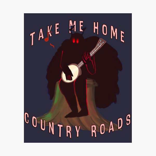 Mothman, Country Roads (but like he has a Banjo) Photographic Print