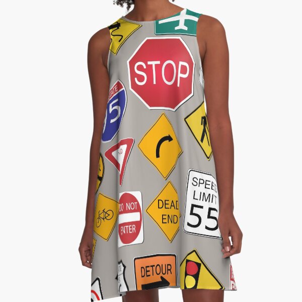 Street Signs A-Line Dress