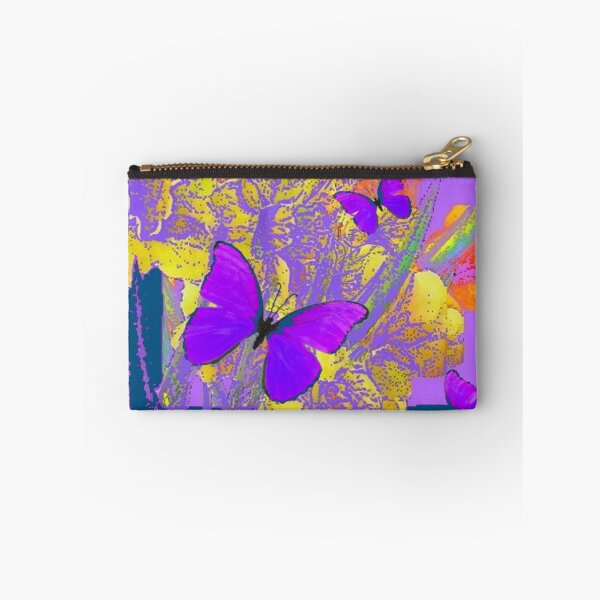 Item preview,  TEAL COLORED LILAC PURPLE BUTTERFLIES FLORAL ART designed and sold by sharlesart.