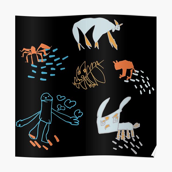 Theo S - Sunset Footprints - Single Motif Poster