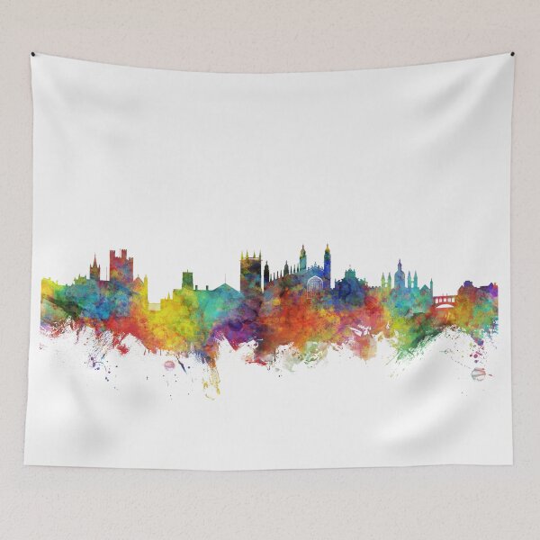 Aperçu de l'œuvre Cambridge England Skyline créée et vendue par ArtPrints.