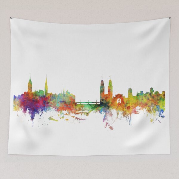 Item preview, Zurich Switzerland Skyline designed and sold by ArtPrints.