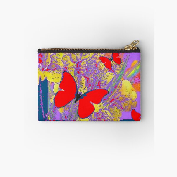 Item preview,  RED COLORS LILAC RED BUTTERFLIES FLORAL ART designed and sold by sharlesart.