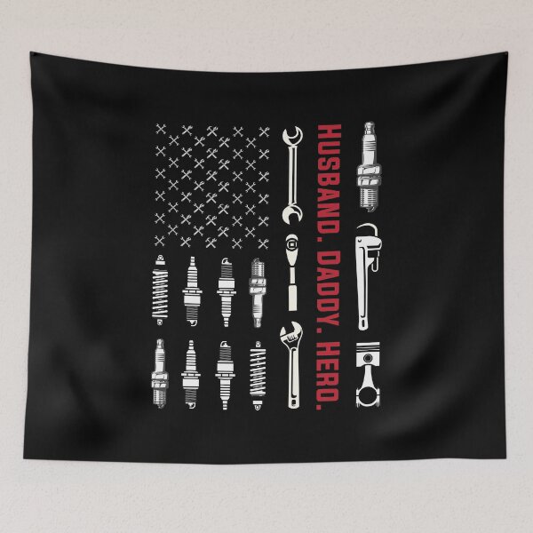 Item preview, Patriotic American Flag Mechanic Dad Fathers Day Gifts designed and sold by mrsmitful.