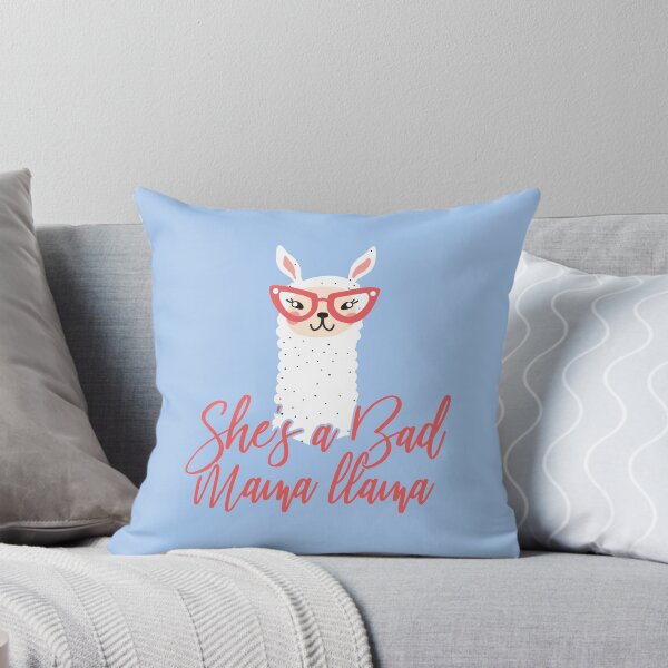 Item preview, Shes a Bad Mama Llama cute alpaca in pink glasses gift for mom lover funny  designed and sold by alenaz.
