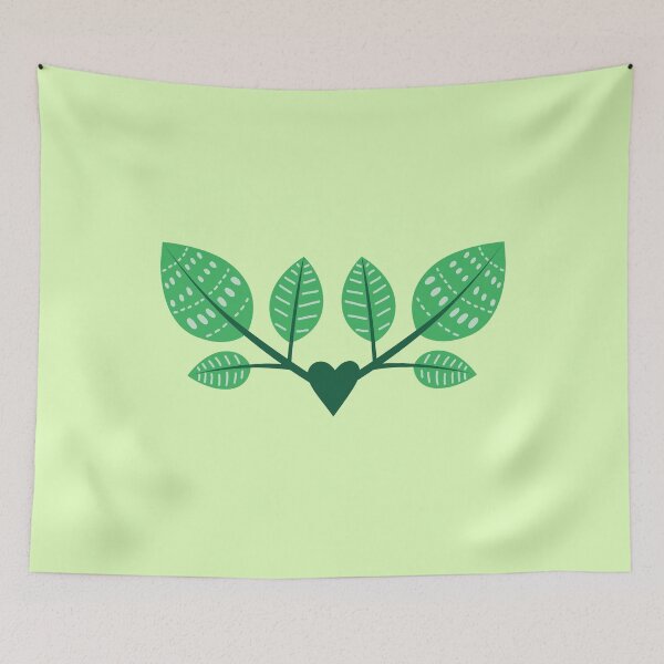 Item preview, Green leaves with heart designed and sold by thetypographer.